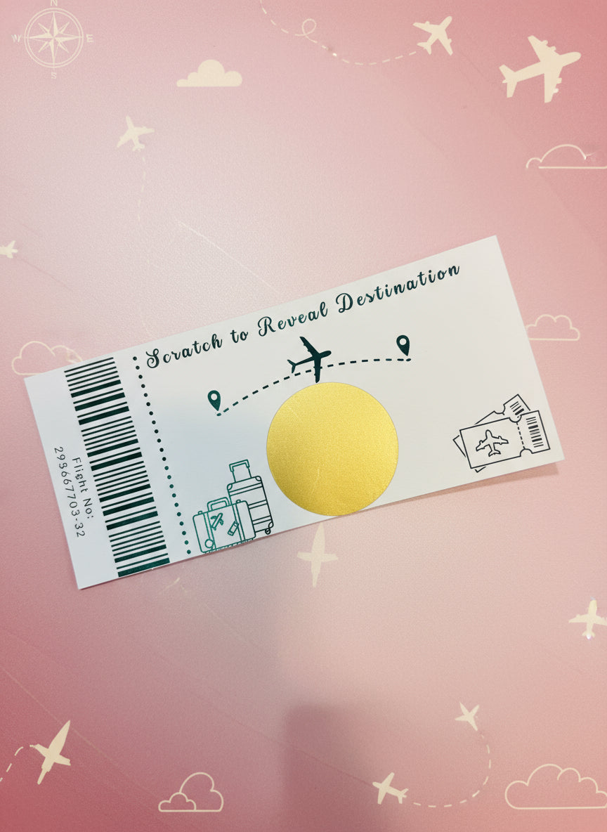 Scratch to Reveal Destination - Personalised